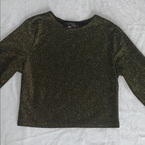 Gold Long Sleeve Crop